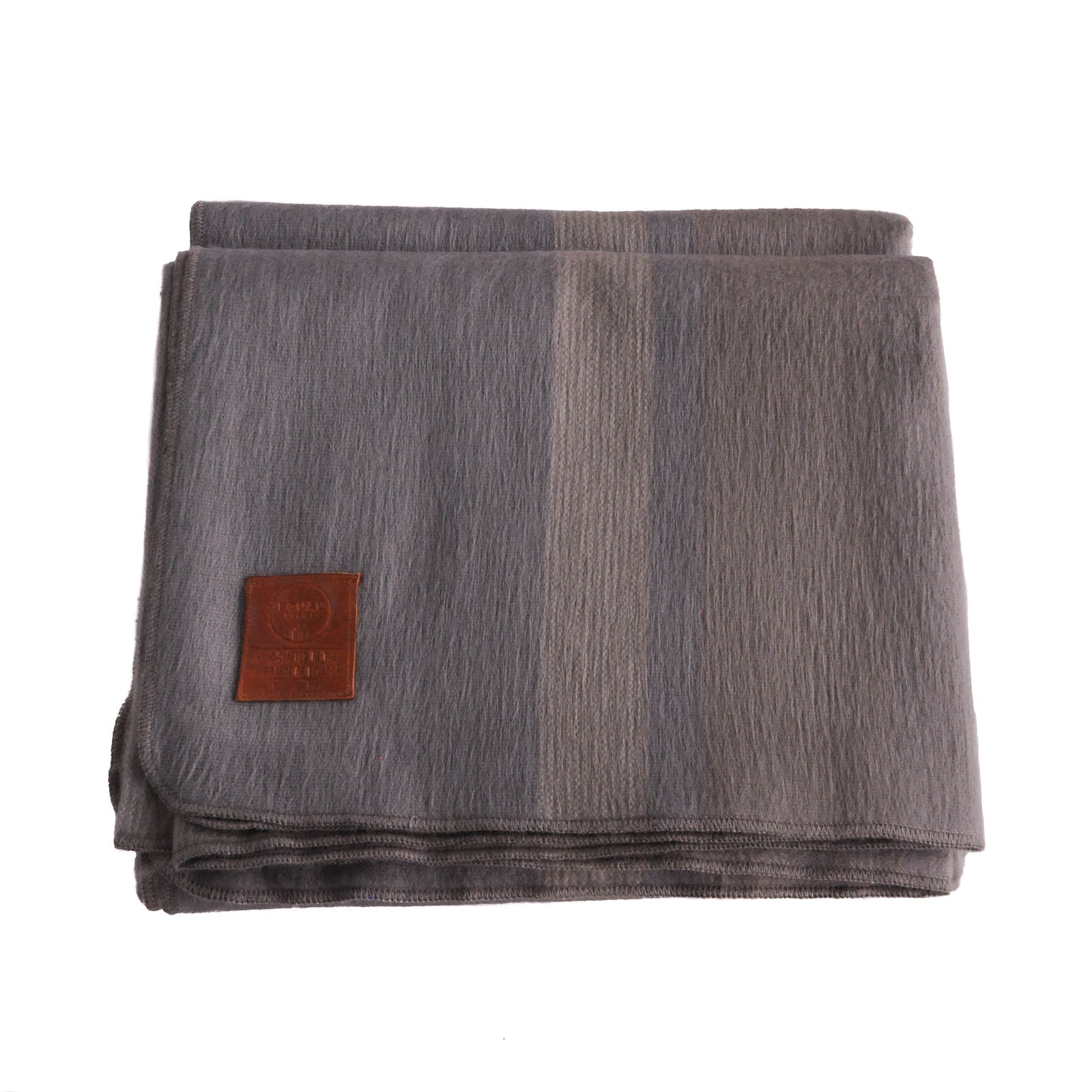 Alpaca Blanket - Pewter & Grey Stripes - EQUAL UPRISE
