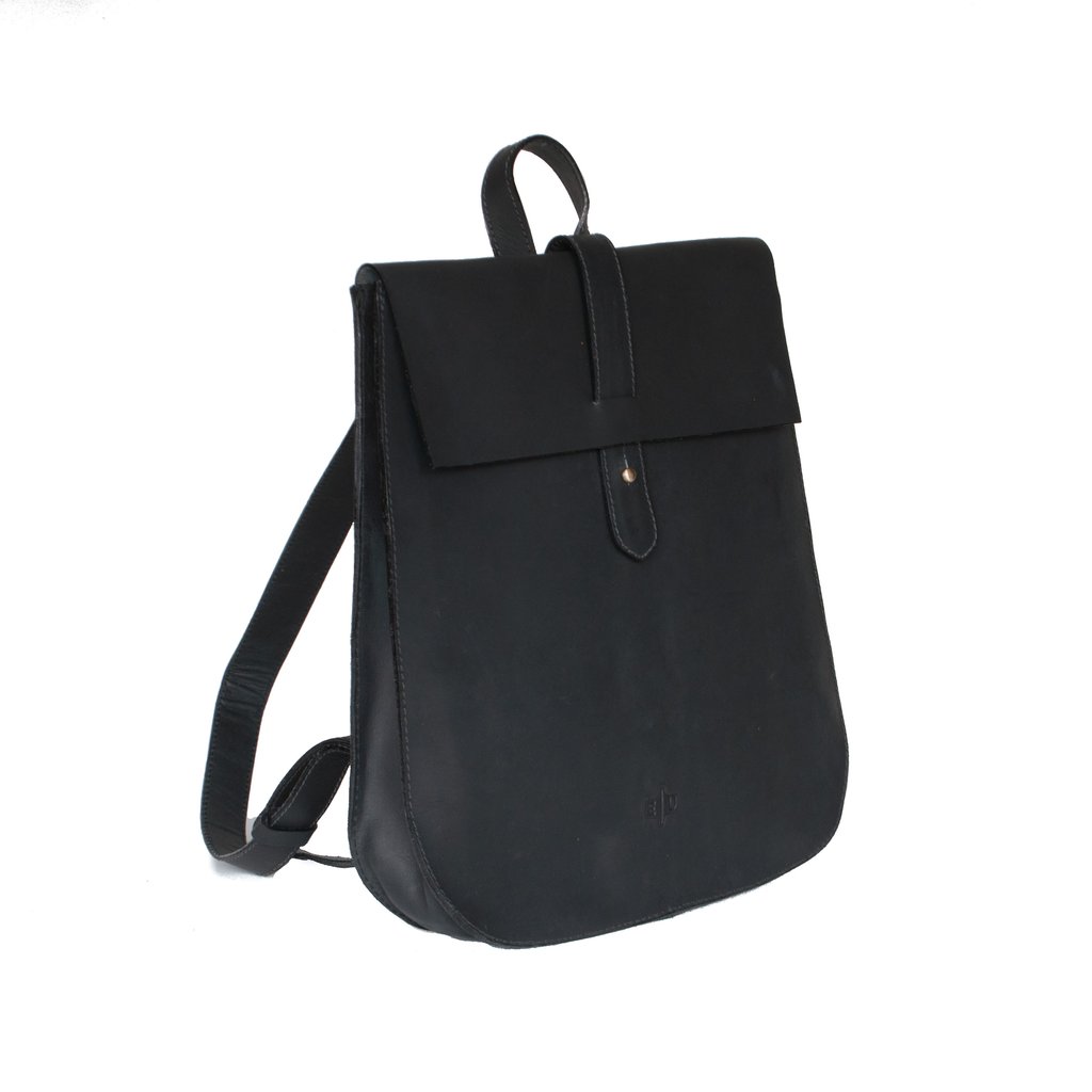 Leather Backpack - Black - EQUAL UPRISE