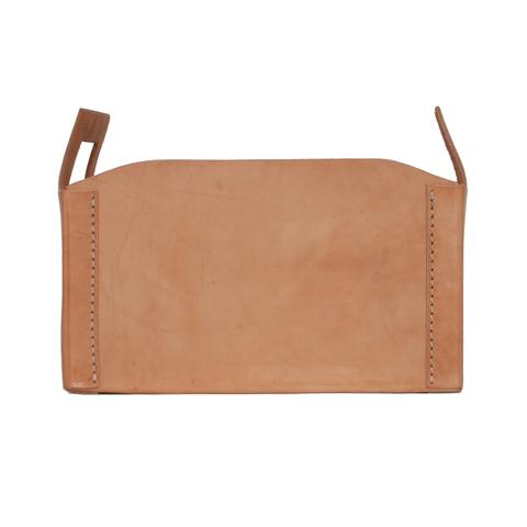 Leather Basket - Natural - Large