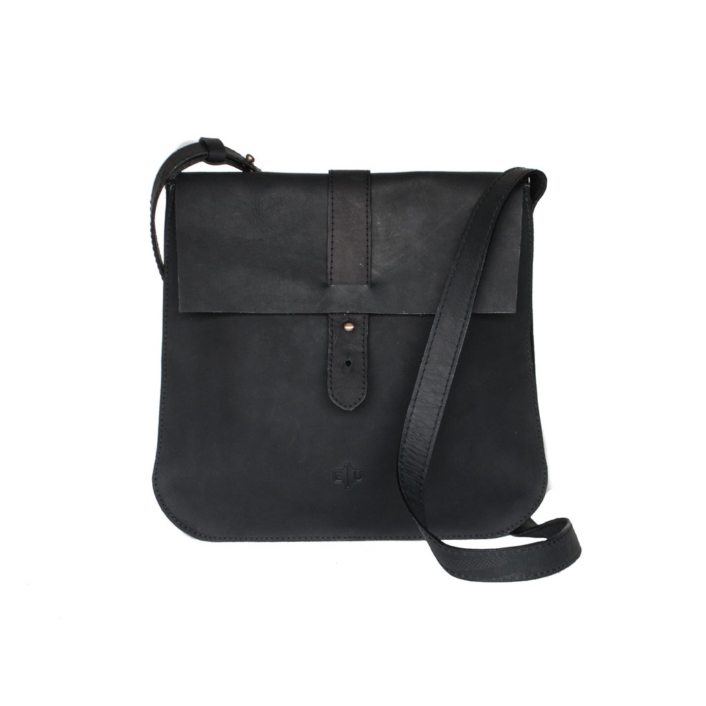 Leather Crossbody - Black - EQUAL UPRISE