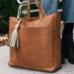 Leather Tote - Honey - EQUAL UPRISE