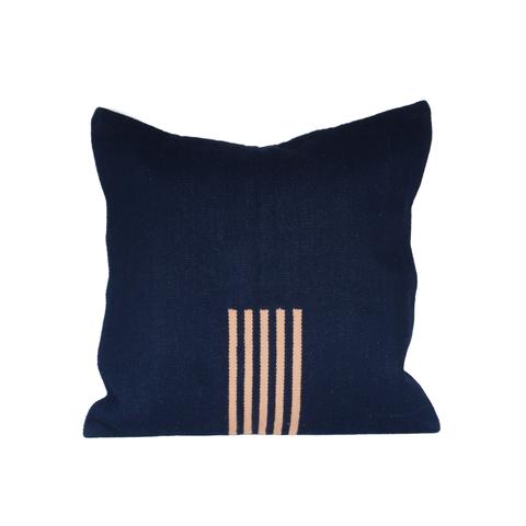 4-Way Pillow Cover - Navy & Pale Peach Stripes - EQUAL UPRISE
