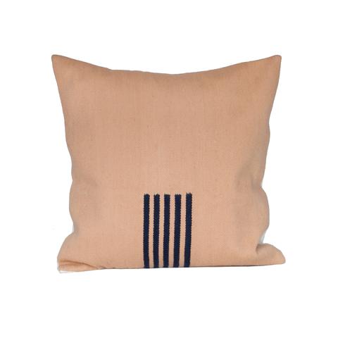 4-Way Pillow Cover - Pale Peach & Navy Stripes - EQUAL UPRISE