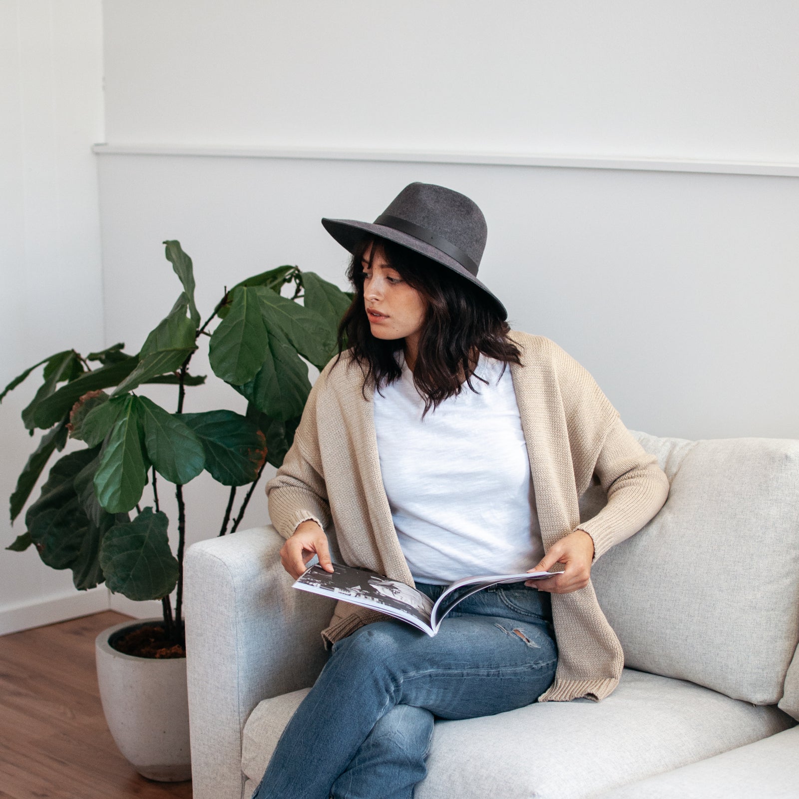 Panama Wool Hat - Dark Grey - EQUAL UPRISE