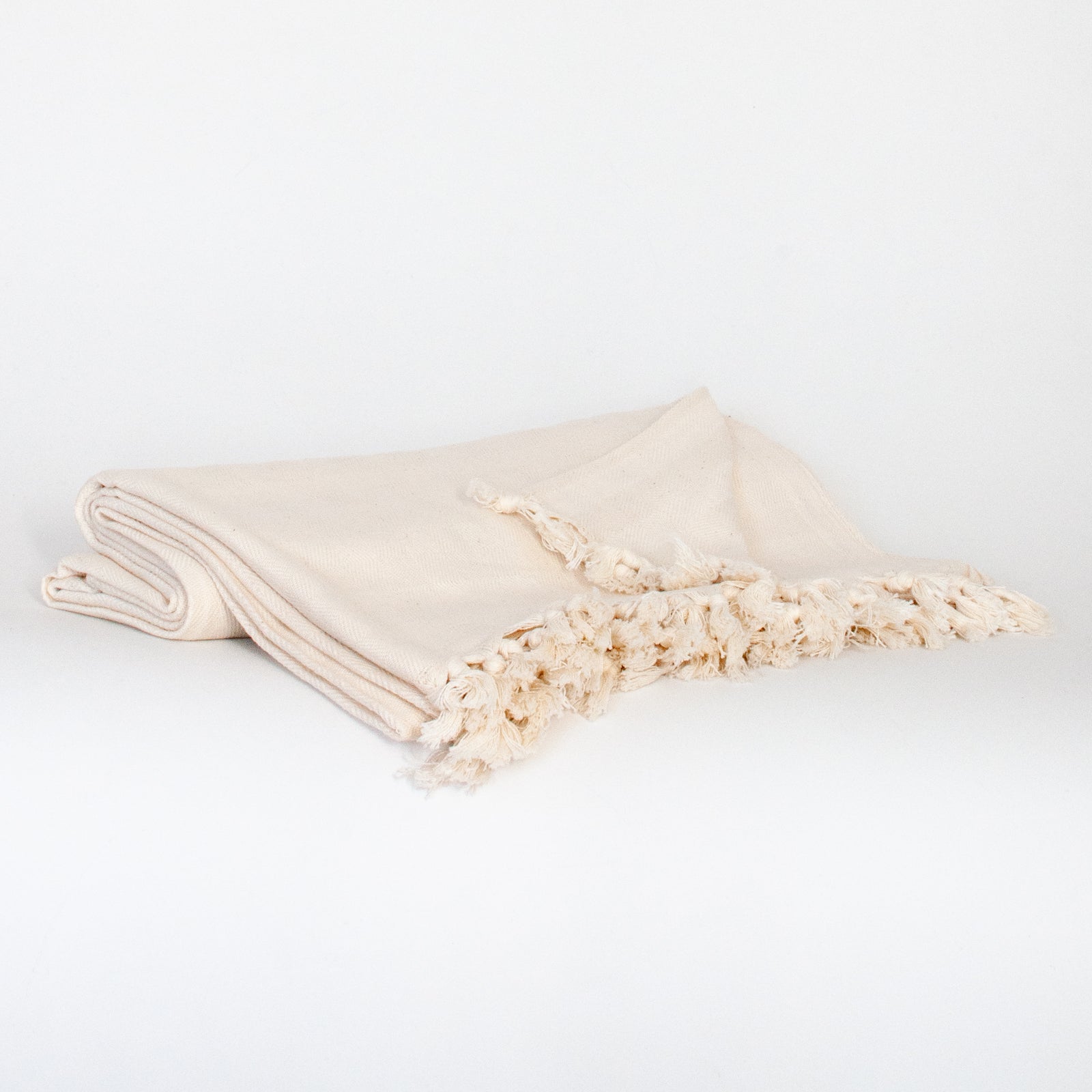 Peshtemal Style Coverlet - Ivory