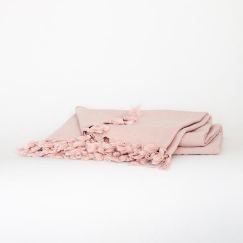 Peshtemal Style Coverlet - Pale Rose