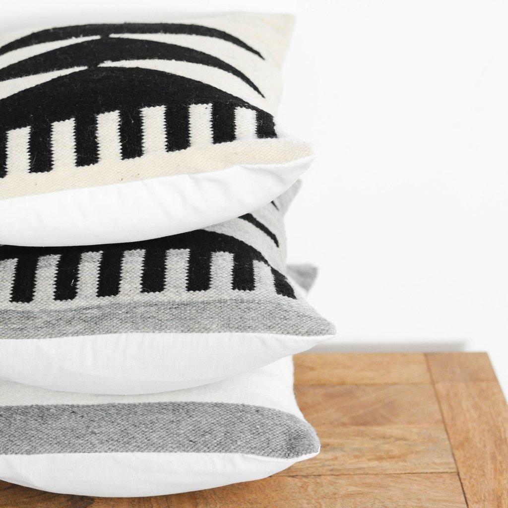 Block Pillow Cover - Grey & White - EQUAL UPRISE