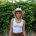 Flat Top Straw Hat - Natural - EQUAL UPRISE