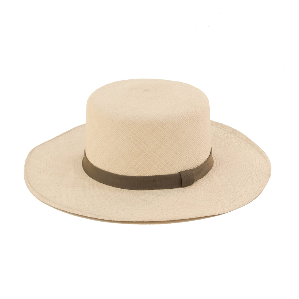 Flat Top Straw Hat - Natural - EQUAL UPRISE