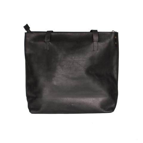 Travel Leather Tote - Black - EQUAL UPRISE